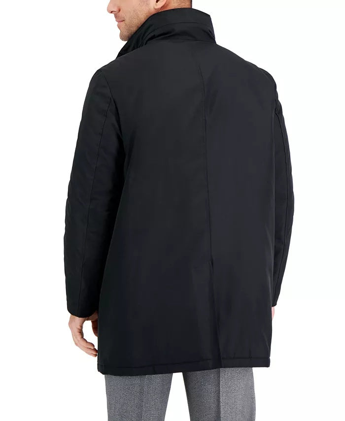 Calvin Klein Men's Slim-Fit Raincoat Coat 38 S Black