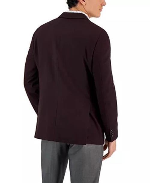 Tommy Hilfiger Mens Modern Fit Wine Sport Coat Modern Fit 36S