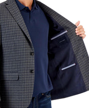 Tommy Hilfiger Men's Check Sport Coat Charcoal brown 40S