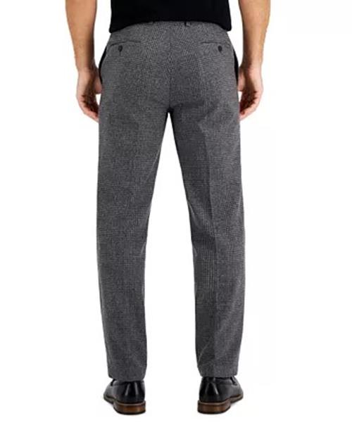 Lauren Ralph Lauren Mens Wool Flannel Classic Fit Pants Grey Black Plaid 34 x 32
