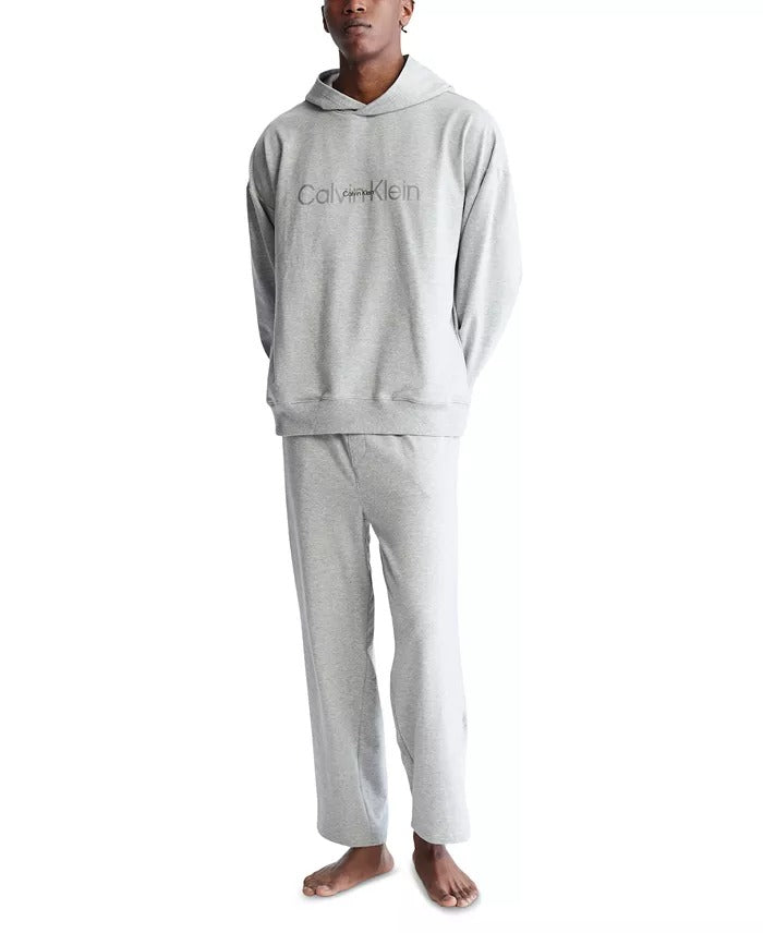 Calvin Klein Men's Monolith Lounge Hoodie Sweatshirt XL Grey