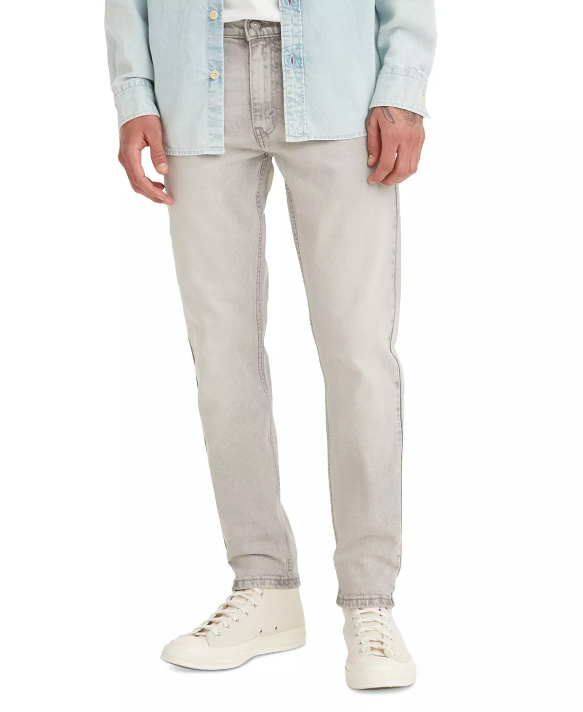 LEVI'S Men's 512 Slim Tapered Eco Performance Jeans 32 x 34 Light Grey