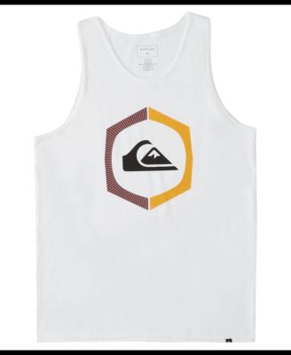 Quiksilver Men's White Sure Thing Tank Top Natural Large