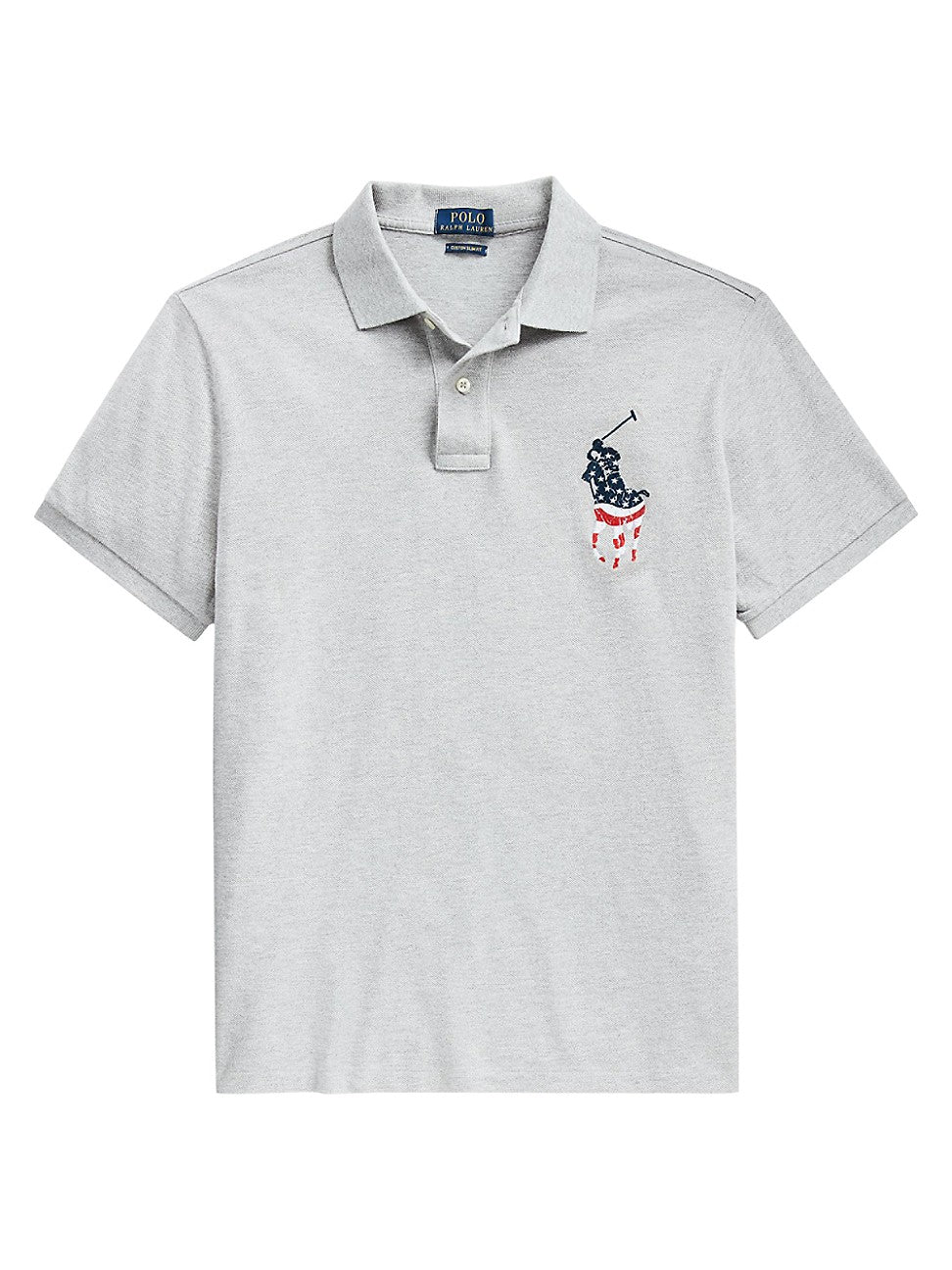 Polo Ralph Lauren Men's Custom Grey Heather Short Sleeve Polo Shirt Large