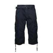 X-Ray Men's Belted Capri 18" Cargo Shorts Navy 38