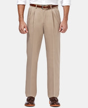 Haggar Mens Premium No Iron Khaki Pants Sand Beige 38 x 30