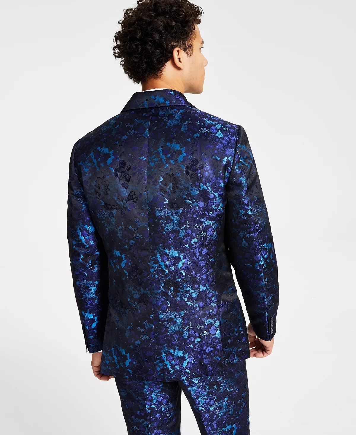 I.N.C. INTERNATIONAL CONCEPTS Men's Classic-Fit Abstract Suit Jacket Medium Blue