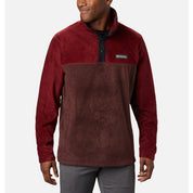 Columbia Men's Steens Half Snap Fleece Jacket Mountain Red Lodge Medium