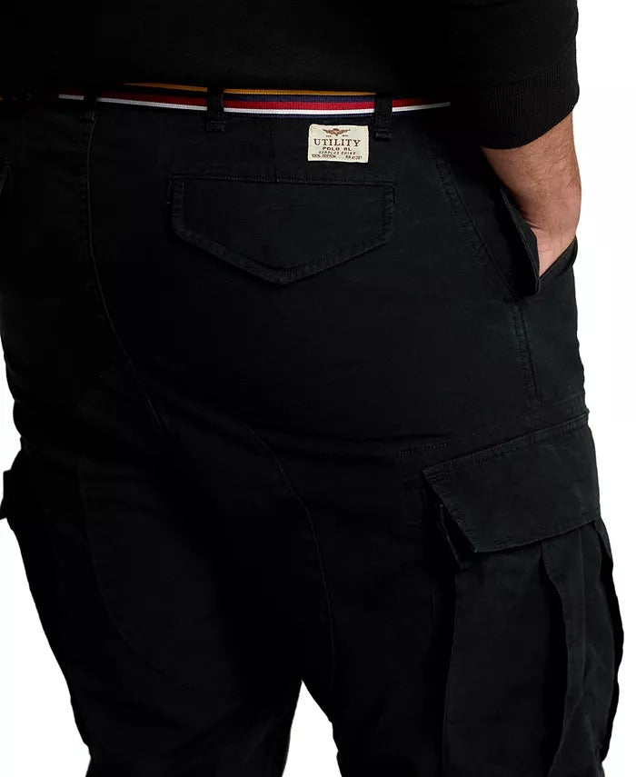 POLO RALPH LAUREN Men's Classic Tapered Fit Canvas Cargo Pants 48 x 30 Black