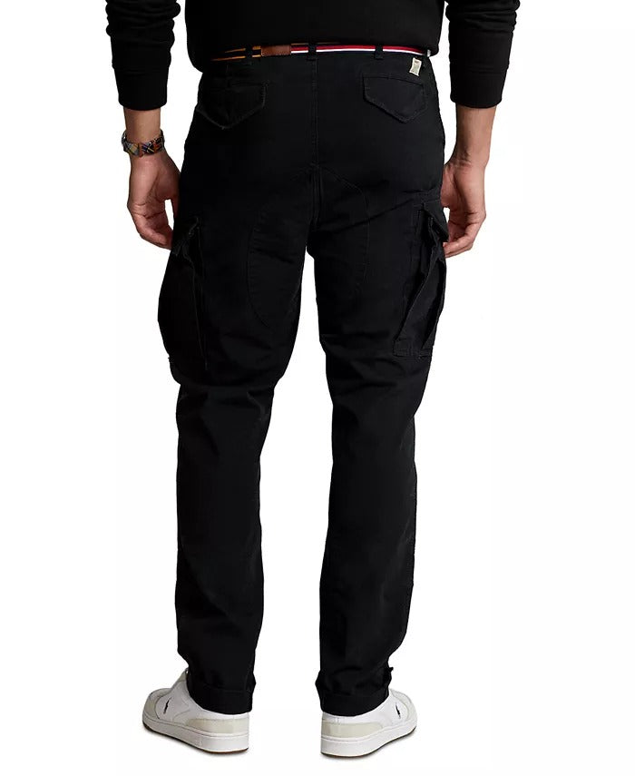 POLO RALPH LAUREN Men's Classic Tapered Fit Canvas Cargo Pants 48 x 30 Black