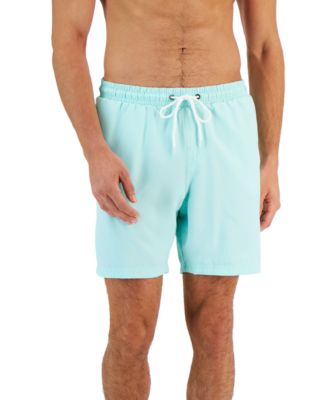 Club Room Men's Quickdry Performance Solid 7" Swim Trunks  Spring Mint  Small