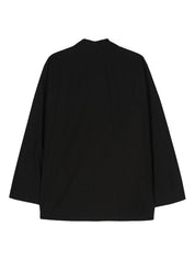 Jil Sander Mens Fine Organic Cotton Button Front Shirt EU 48 US 38 Medium Black