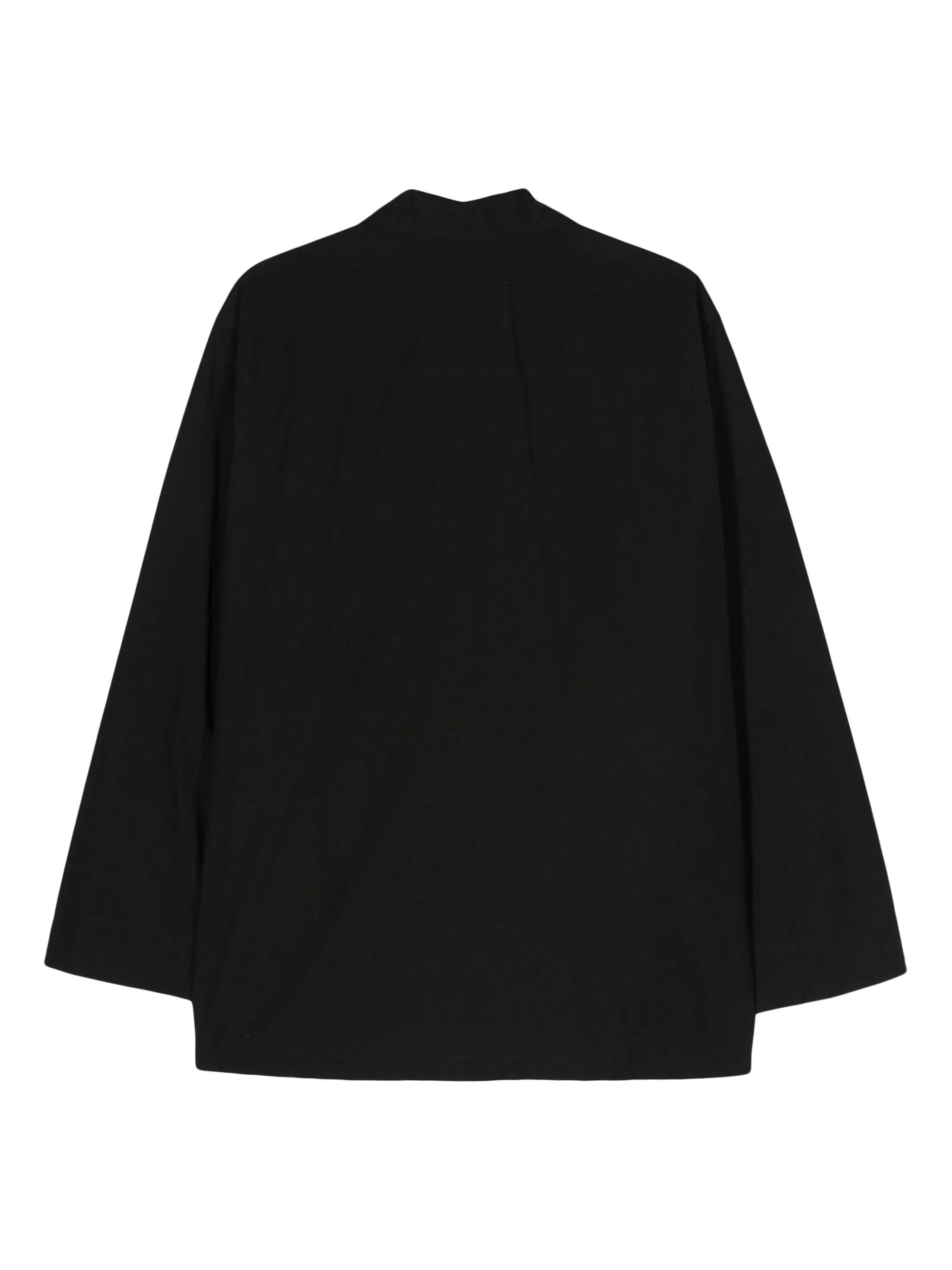 Jil Sander Mens Fine Organic Cotton Button Front Shirt EU 48 US 38 Medium Black