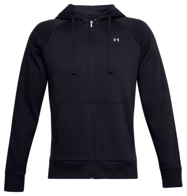 Under Armour Mens Rival Fleece Zip Hoodie Sweatshirt XXL Black