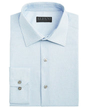 ALFANI Men's Slim Fit Stretch Geometric Print Dress Shirt Large 16 16.5 32 33