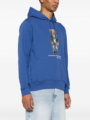 Polo Ralph Lauren Mens Polo Bear Print Pullover Hoodie Sweatshirt Blue Large