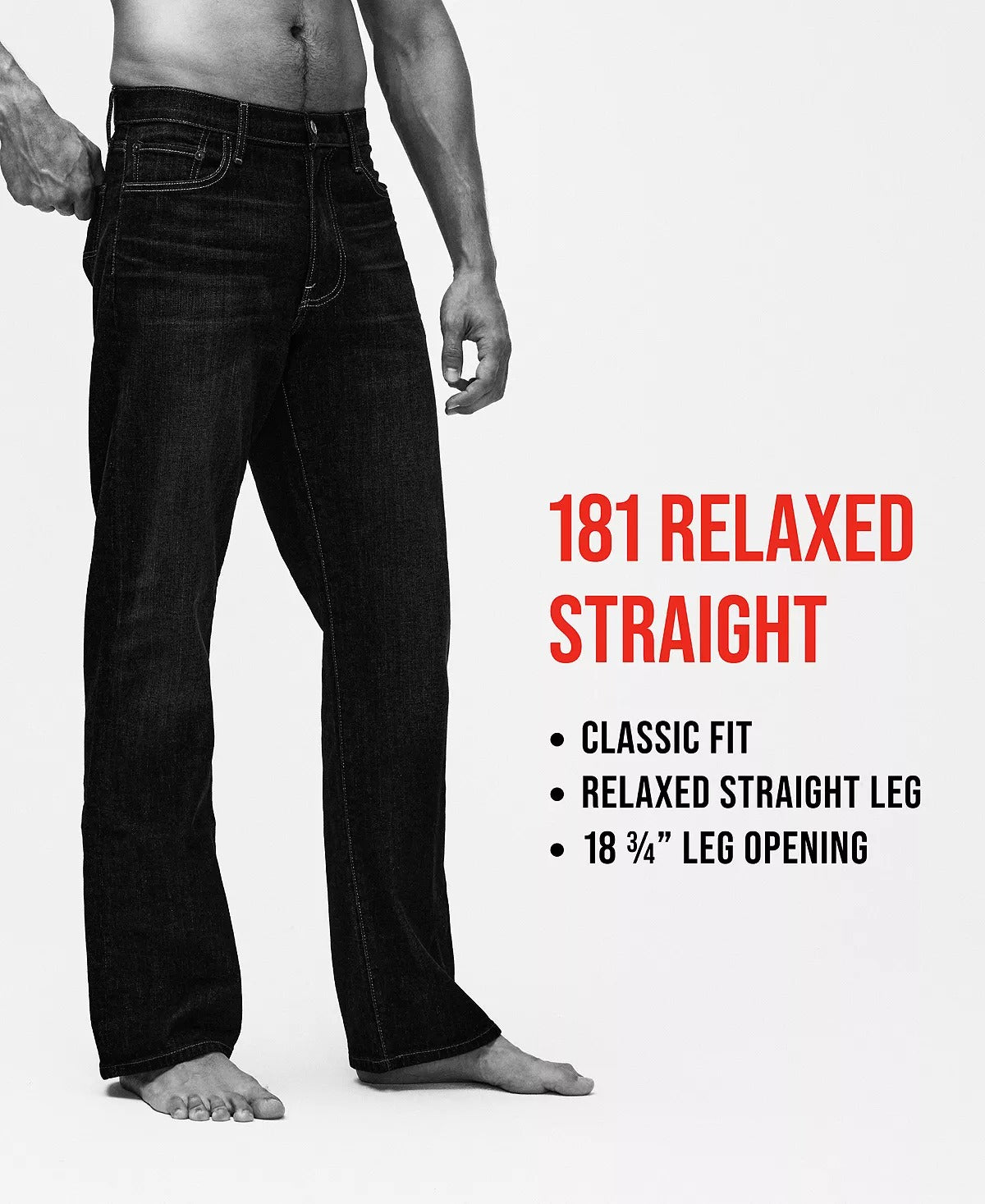 Lucky Brand Men's 181 Relaxed Straight Fit Coolmax Stretch Jeans Blue 40 X 32