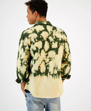 GUESS Men's Abstract Print Long-Sleeve Shirt Jacket Medium