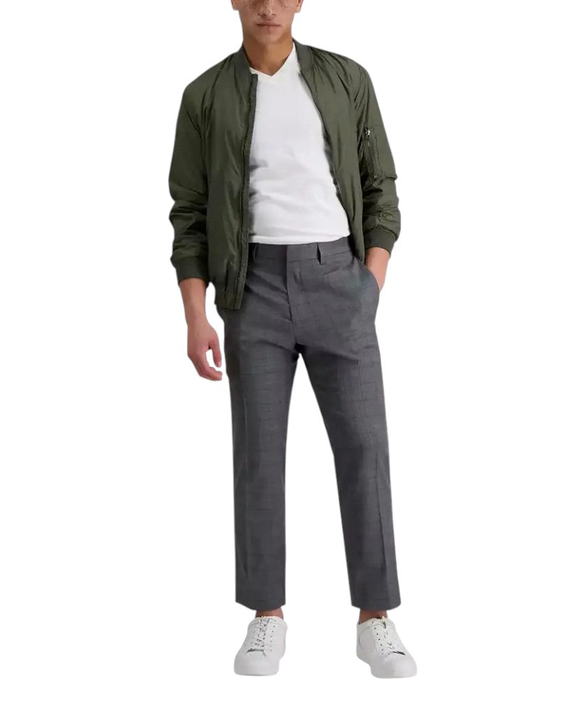 Kenneth Cole Mens Slim fit Dress Pants 34 / 32 Gray Plaid
