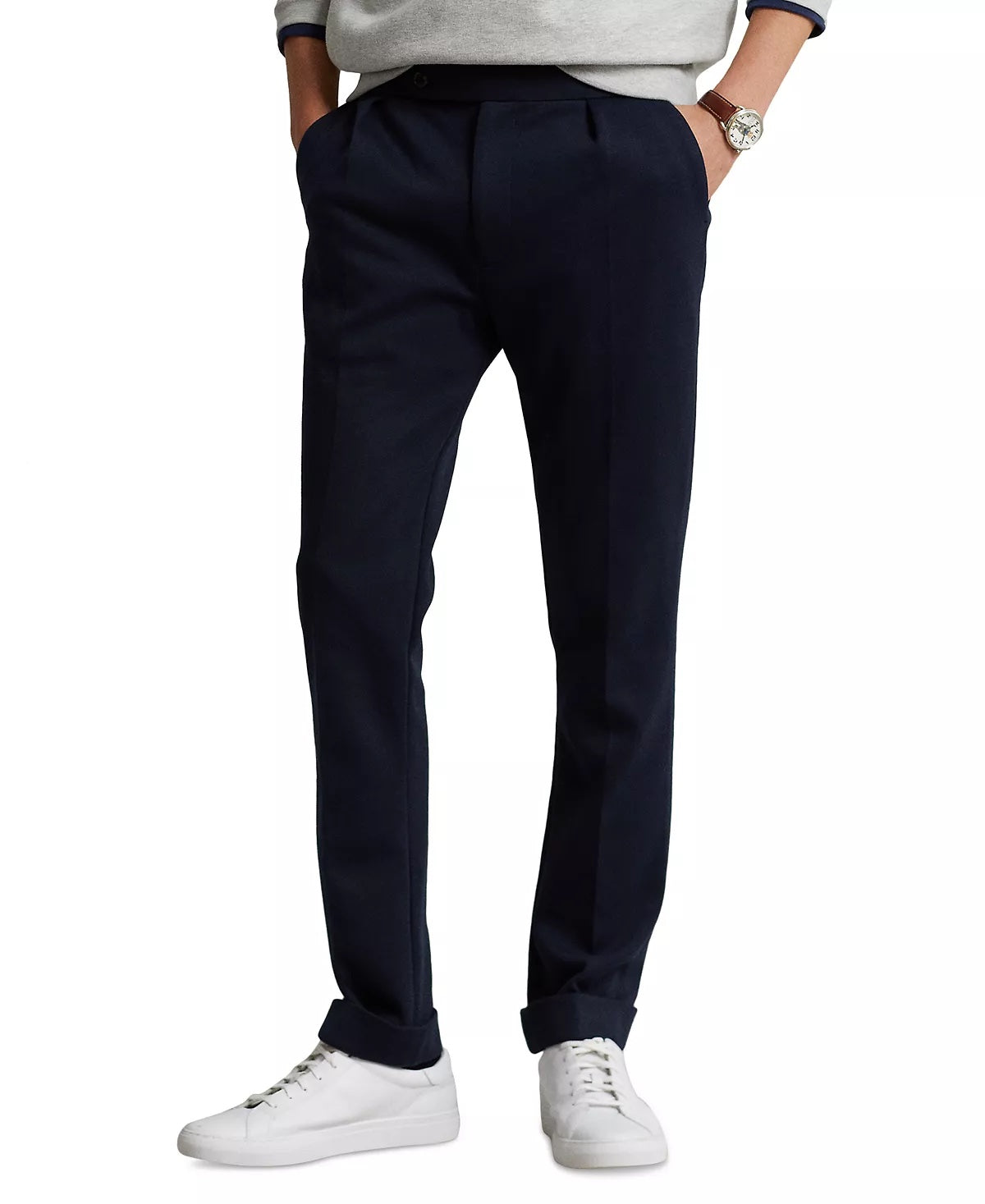 Polo Ralph Lauren Men's Double Knit Suit Dress Pants Aviator Blue 38 x 30