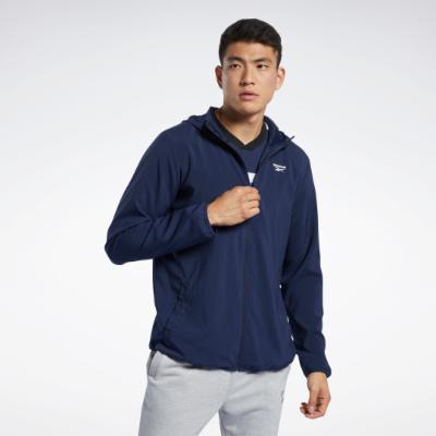 Reebok Mens Track Jacket Coat Small Blue Solid