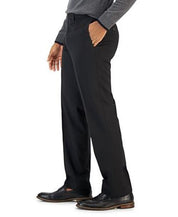 Van Heusen Mens Slim fit 2 Piece Suit 46 R / 39 Waist Black Solid Stretch