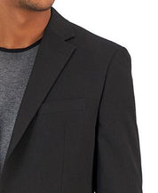 Van Heusen Mens Slim fit 2 Piece Suit 46 R / 39 Waist Black Solid Stretch