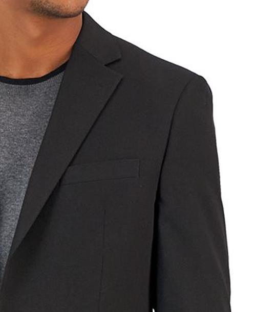Van Heusen Mens Slim fit 2 Piece Suit 46 R / 39 Waist Black Solid Stretch