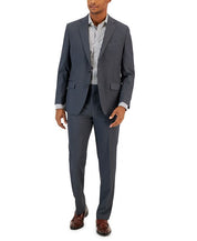 Van Heusen Mens Slim 2 Piece Suit 38 R / 31 Waist Charcoal Grey Solid Stretch