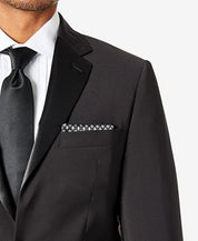 Calvin Klein Mens Skinny fit Tuxedo Jacket Blazer 44 L Black Solid Stretch