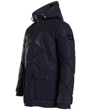 Tommy Hilfiger Men's Diamond Quilted Down Rockie Parka Coat Small Navy Blue