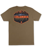 Columbia Mens Journey Mountain Logo T Shirt Brown Small