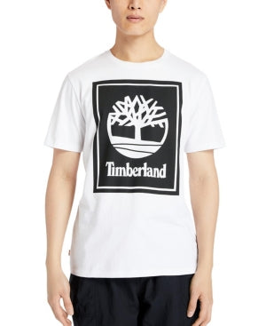 Timberland Mens Short Sleeve T Shirt White Black XL