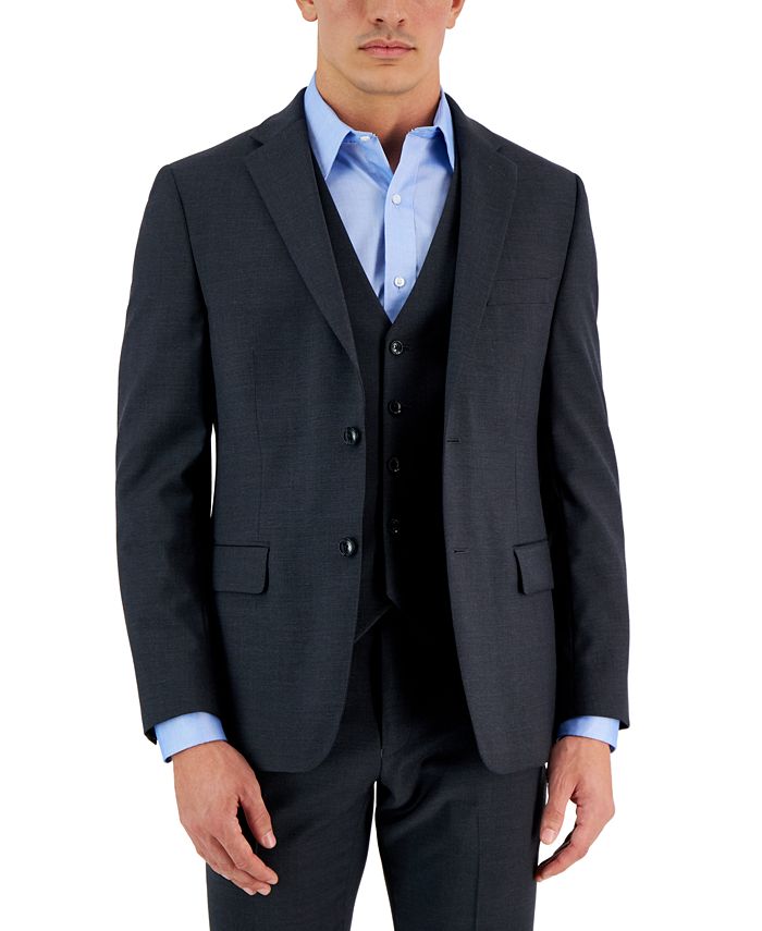 Tommy Hilfiger Mens Modern fit Sport Coat Blazer 44 R Dark Grey Solid