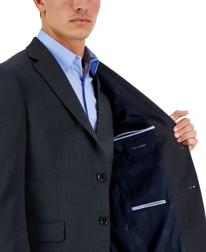Tommy Hilfiger Mens Modern fit Wool Sport Coat Blazer 44 R Charcoal Grey Solid