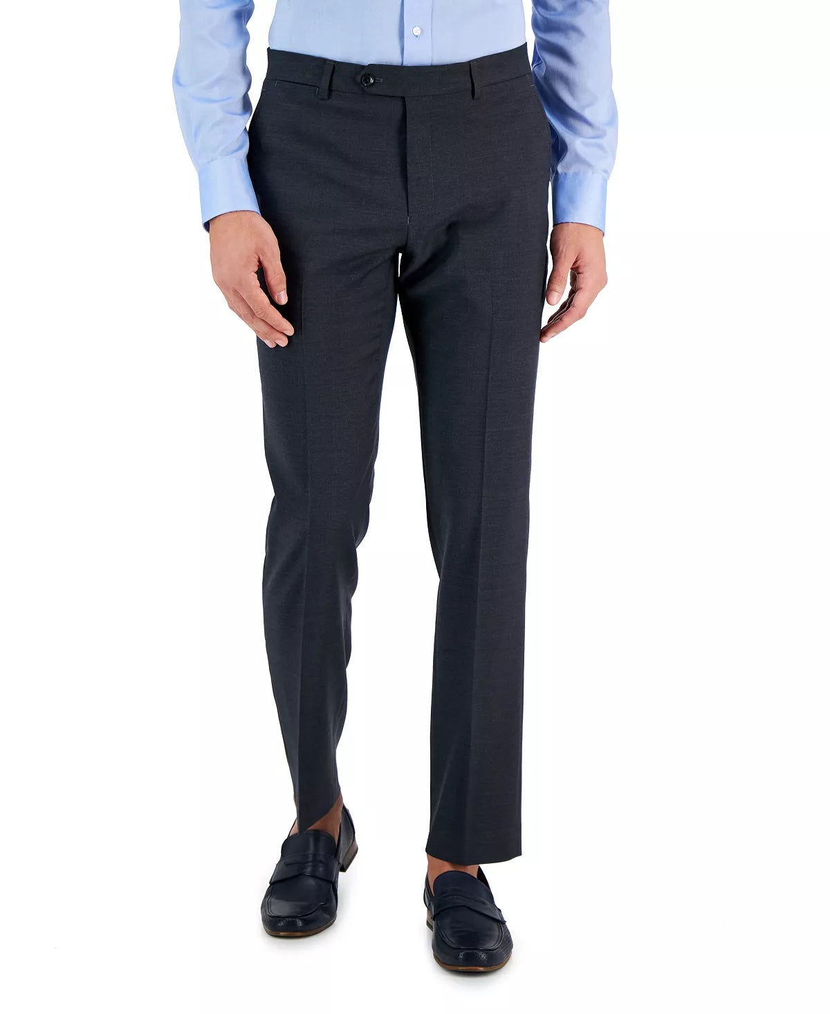 Tommy Hilfiger Mens Modern fit Wool Dress Pants 36 / 32 Charcoal Gray Solid