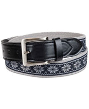 Club Room Men's Faux Leather Holiday Cheer Belt - Multi/black MEDIUM