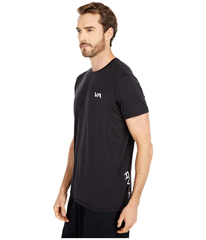 Rvca Sport Men's Vent Short Sleeve Crewneck T Shirt Black Large
