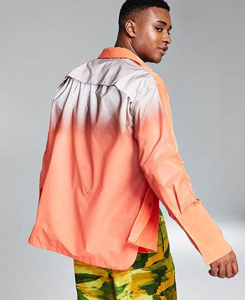 5:31 JEROME Lamaar Men's Reflective Long Sleeve Shirt True Pumpkin ORANGE LARGE