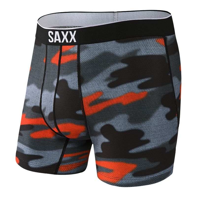 Saxx Volt Men's Boxer Briefs Small Underwear Red Camo Breathable  Slim Fit