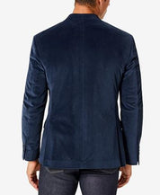 Michael Kors Mens Modern Fit Velvet Blazer Dark Blue 40R