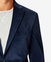 Michael Kors Mens Modern Fit Velvet Blazer Dark Blue 40R