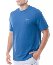 Guy Harvey Men's Graphic Logo Short Sleeve T Shirt Blue Medium