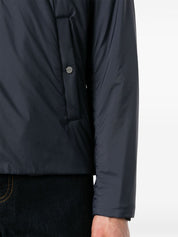 Herno Mens Woven Snap Front Shirt Jacket Size EU 50 US 40 Navy Blue