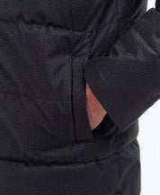 Barbour Mens Hoxley Baffle Quilted Coat Jacket Large Charcoal Grey Check