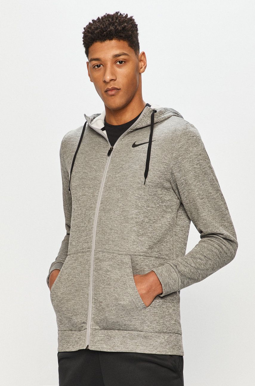 Nike Training Thermafit Zip Through Hoodie Stone grey Xl