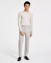 Calvin Klein Men's Slim-Fit Plaid Dress Pants  Beige 34 x 29