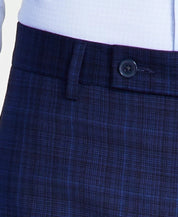 Calvin Klein Mens Slim-Fit Plaid Dress Pants Blue 40 x 32