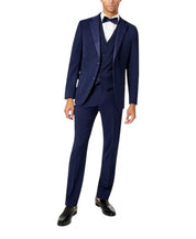 Tommy Hilfiger Mens Modern fit Wool Tuxedo Jacket Blazer 40 R Navy Blue Solid