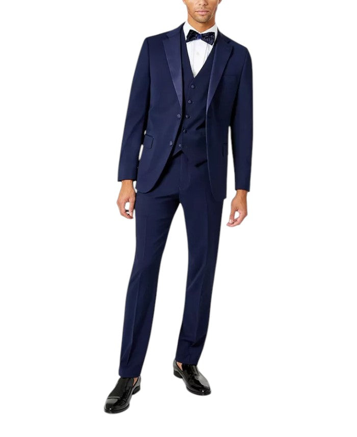 Tommy Hilfiger Mens Modern fit Wool Tuxedo Jacket Blazer 40 R Navy Blue Solid